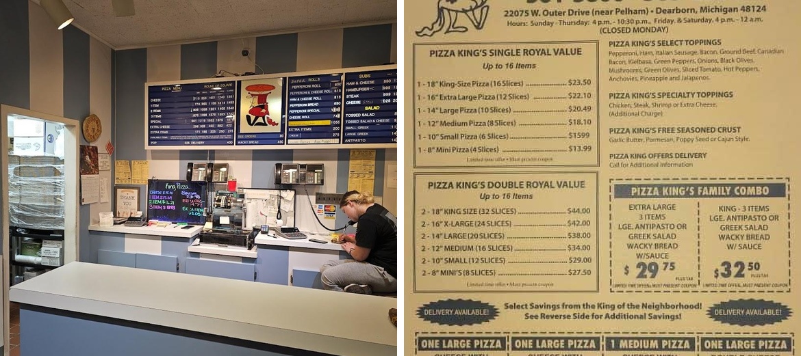 Pizza King Menu