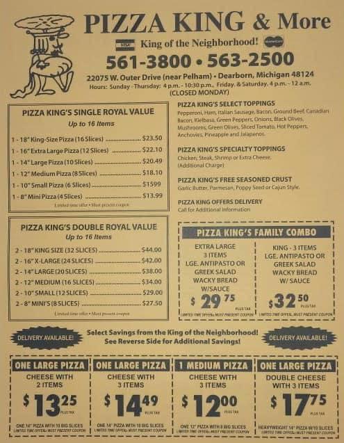 Pizza King Menu image 1