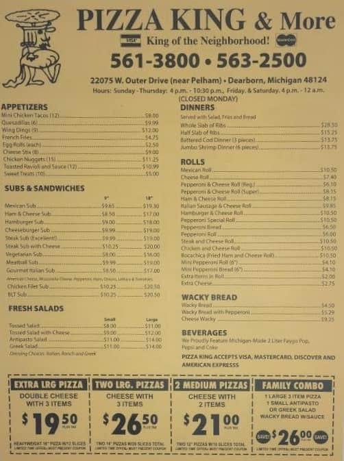 Pizza King Menu image 2